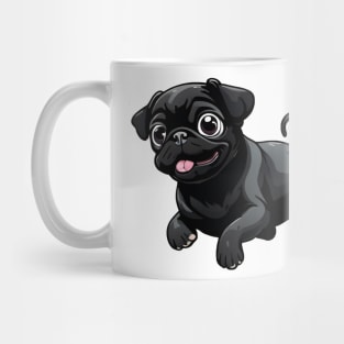 Tongue-Tickled Delight: A Gleeful Pug Puppy Mug